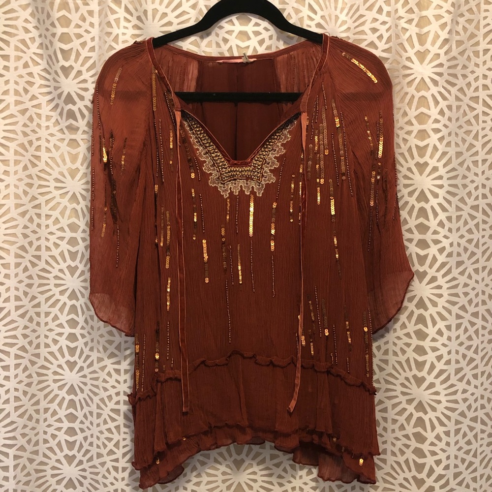 Free people beaded top